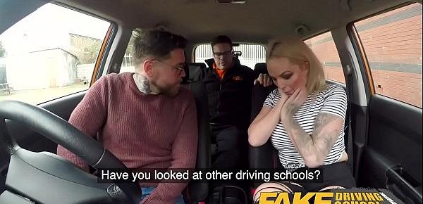  Fake Driving School 2 students have hot backseat sex when instructor leaves